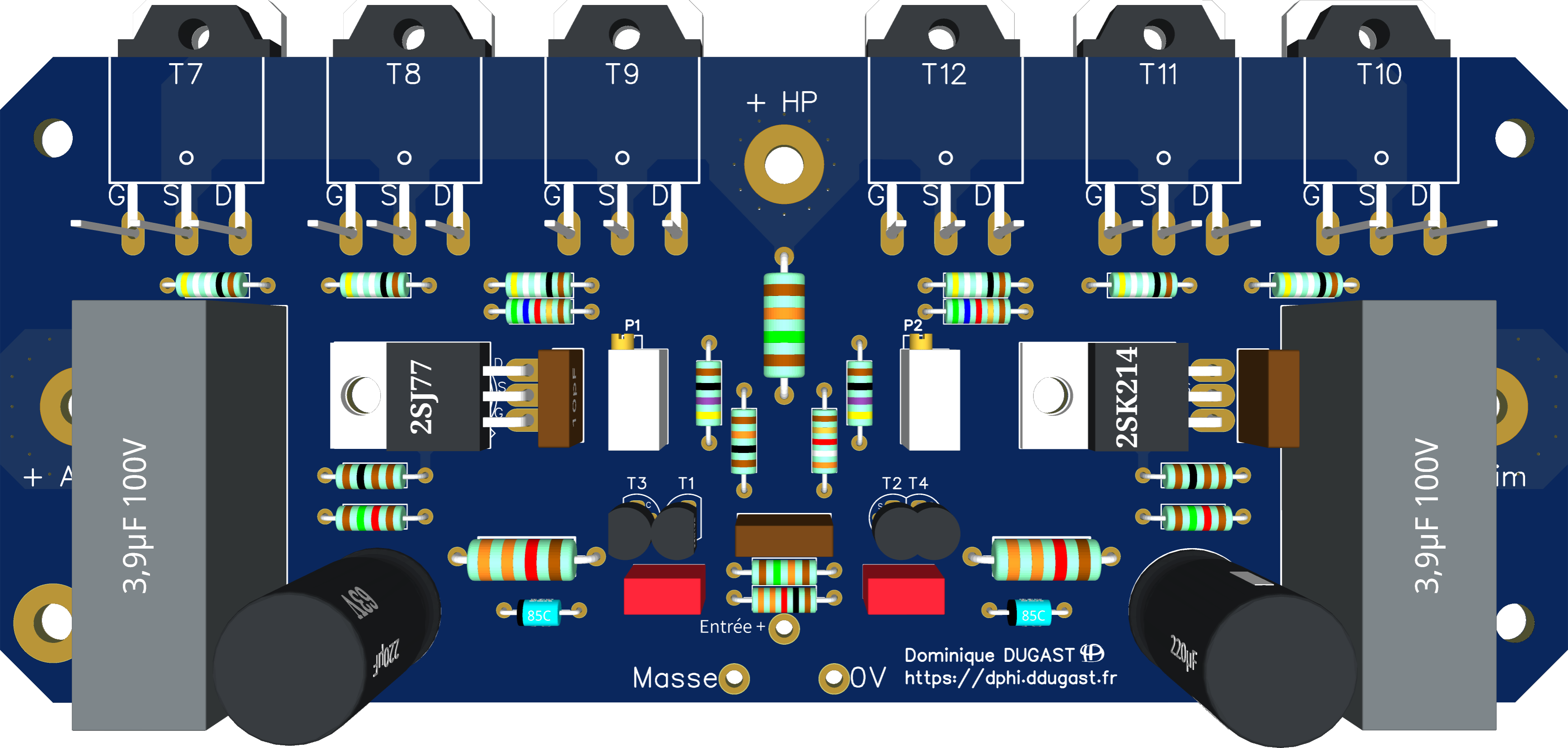 Image de l'implantation des composants face composant