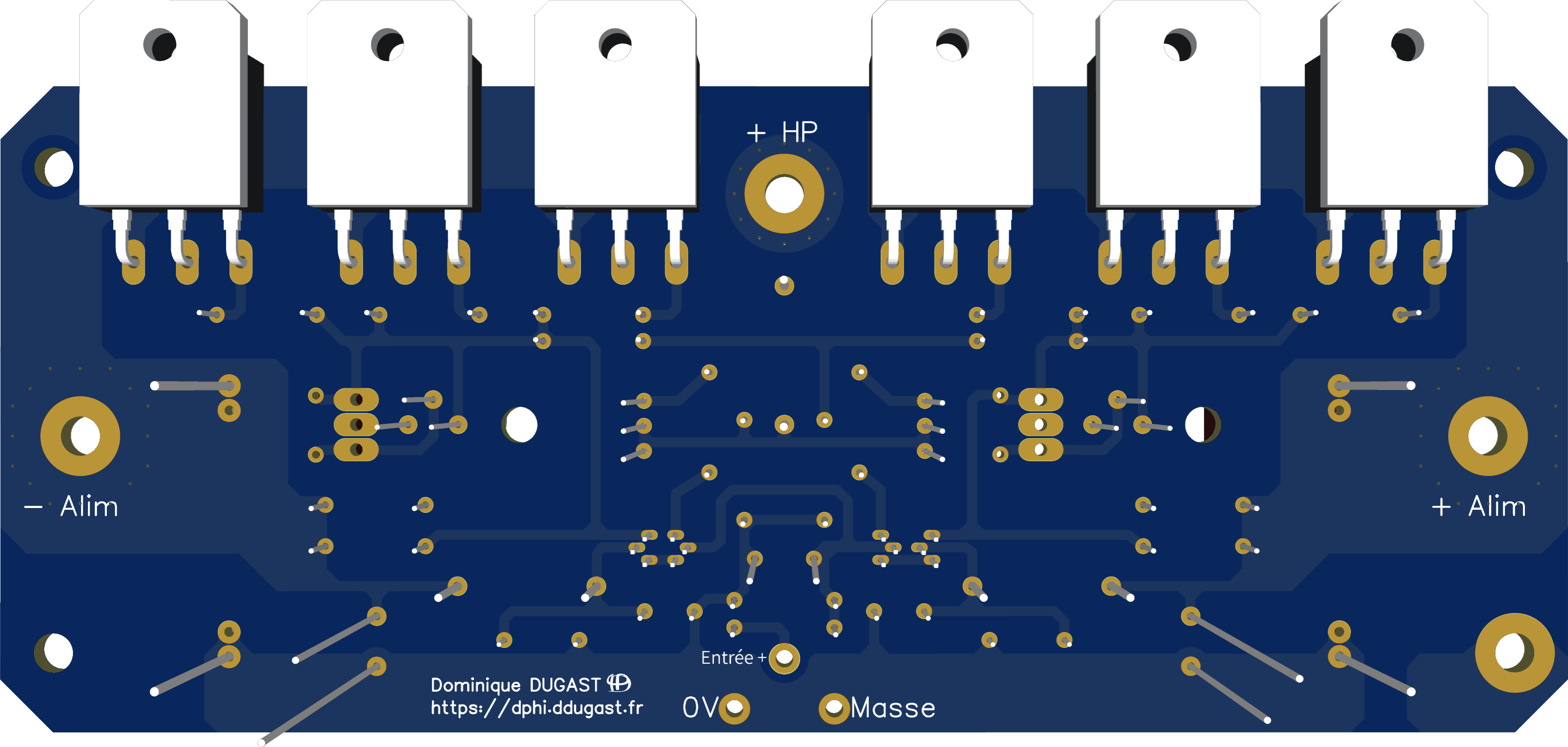 Image de l'implantation des composants face cuivre